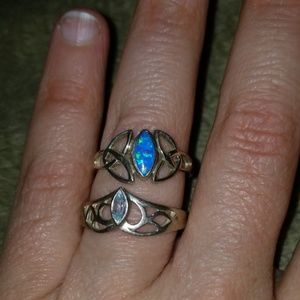 2 rings both sterling silver